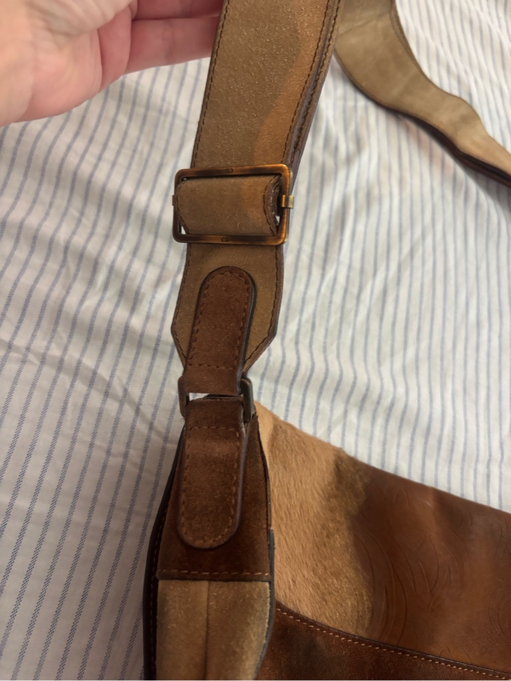 Dior Patchwork Saddle Messenger Bag - Brown & Tan - Picture 5 of 11
